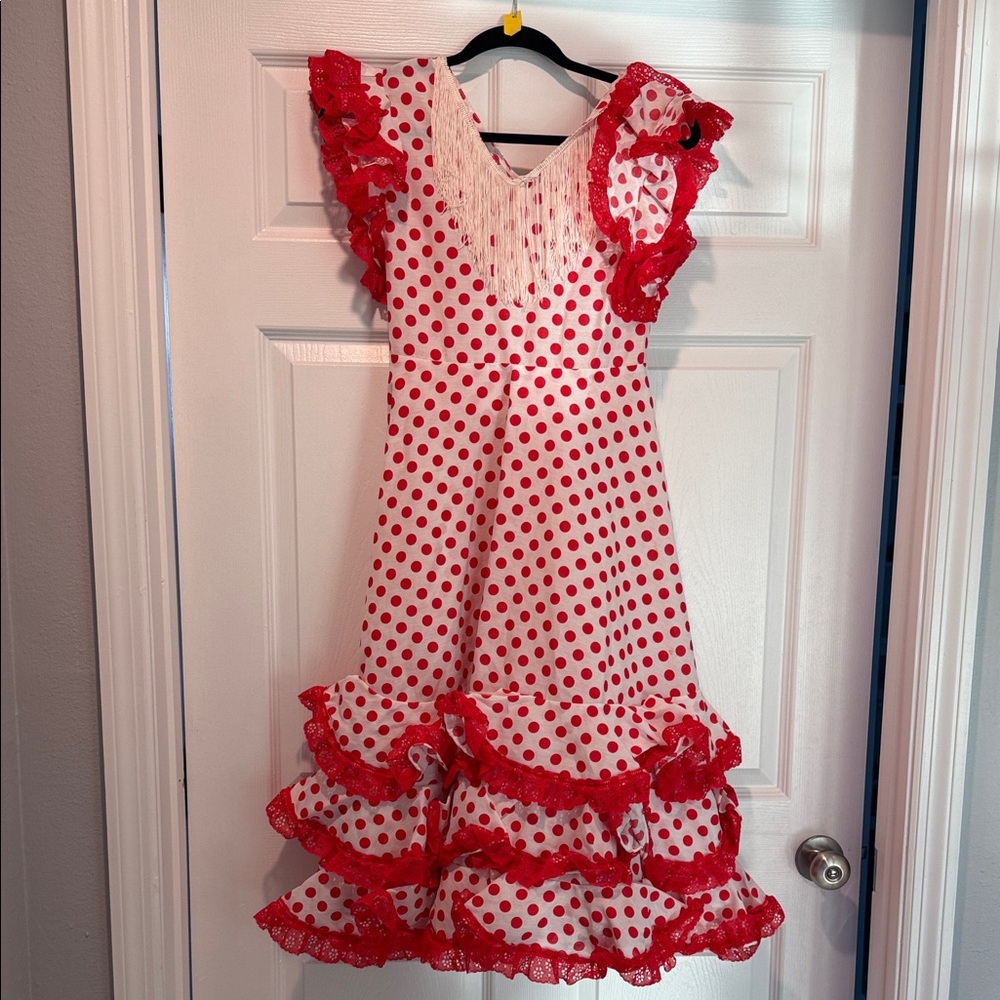 Red Polka Dot Kids Formal Dress